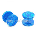 Fou de corps bijoux fournisseur 12MM Bleu anodisé Splatter Unique oreille Plug